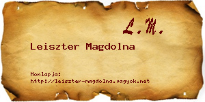 Leiszter Magdolna névjegykártya