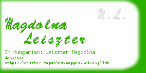 magdolna leiszter business card